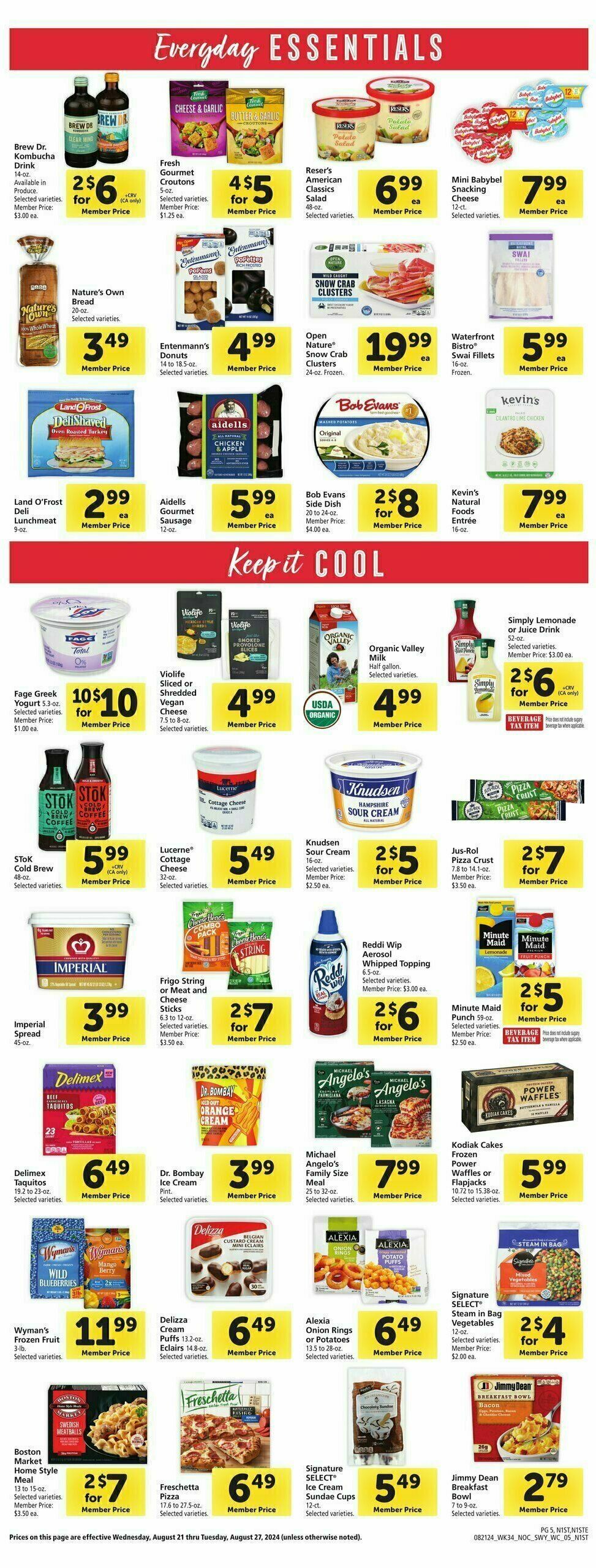 Safeway Weekly Ad from August 21