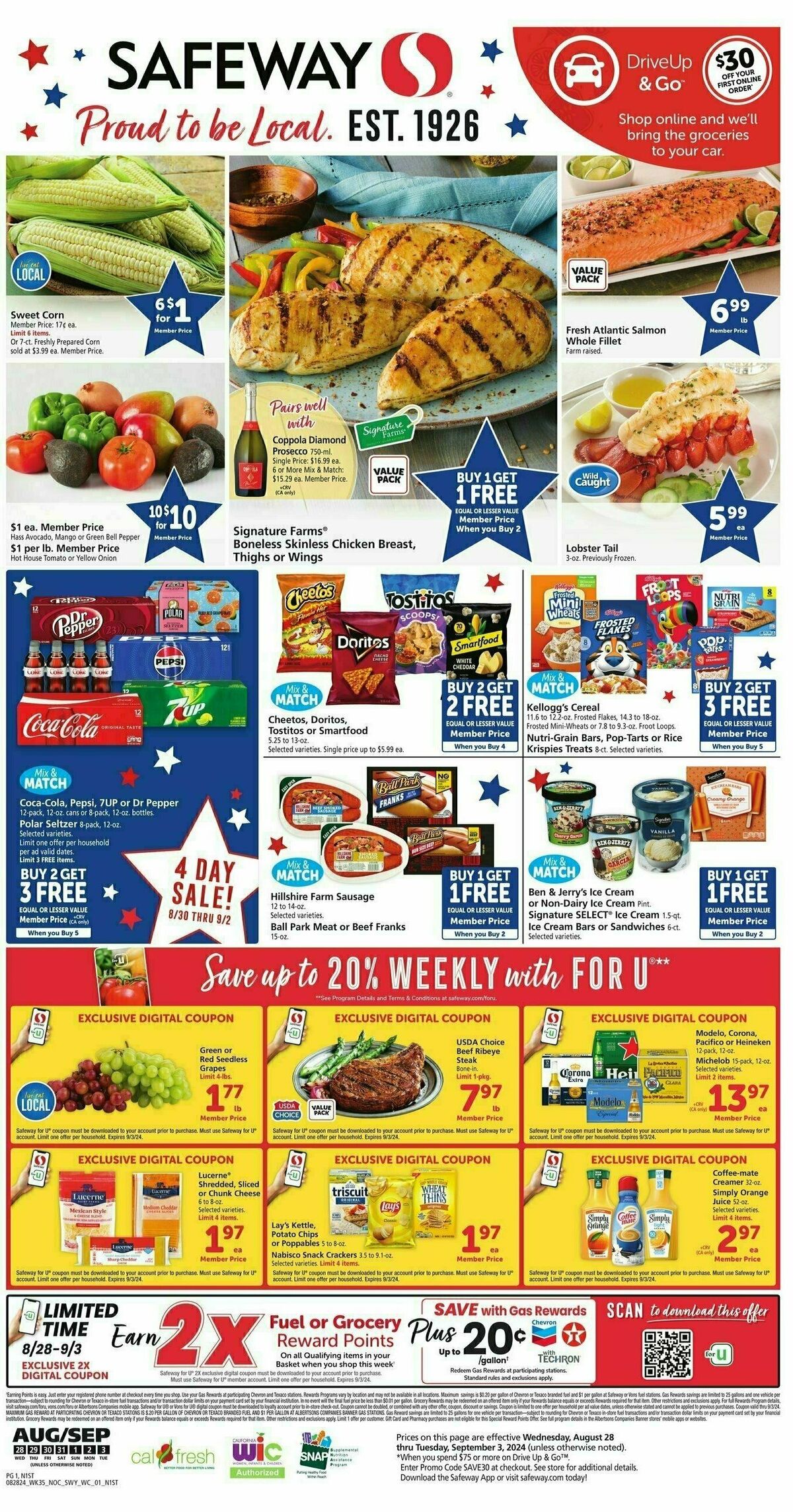 Safeway Weekly Ad from August 28