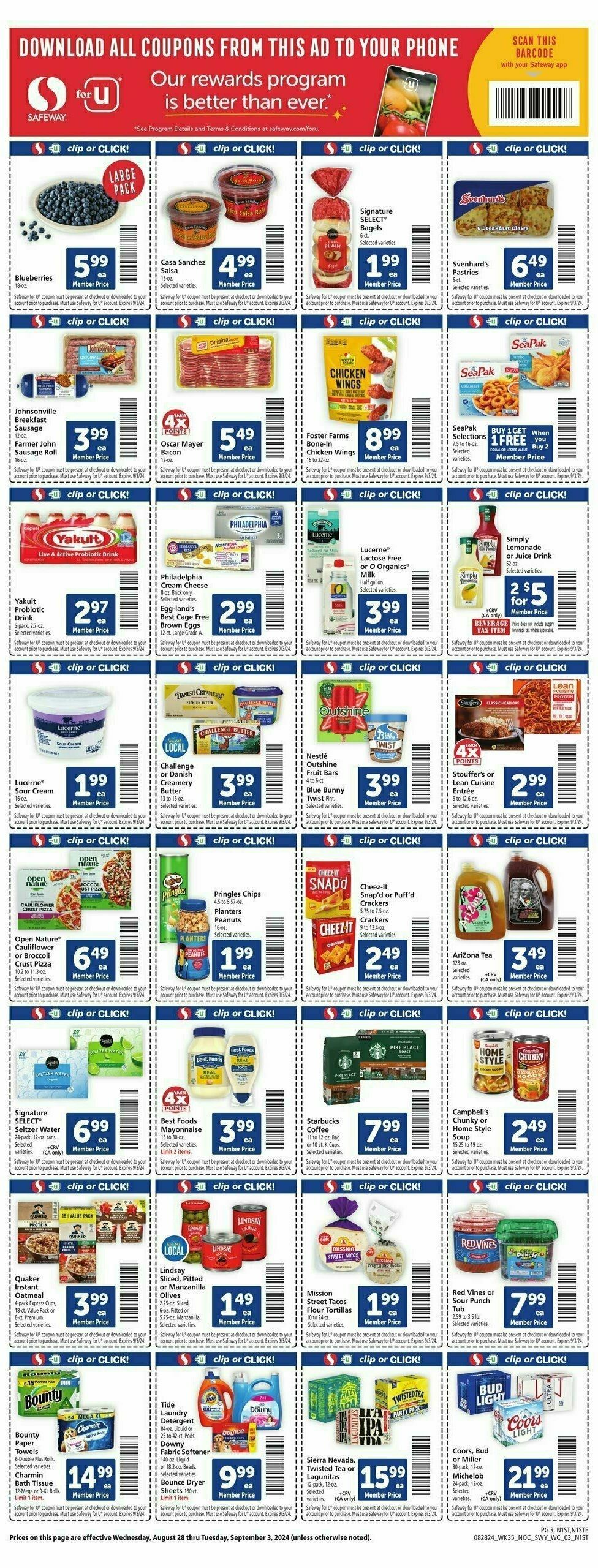 Safeway Weekly Ad from August 28