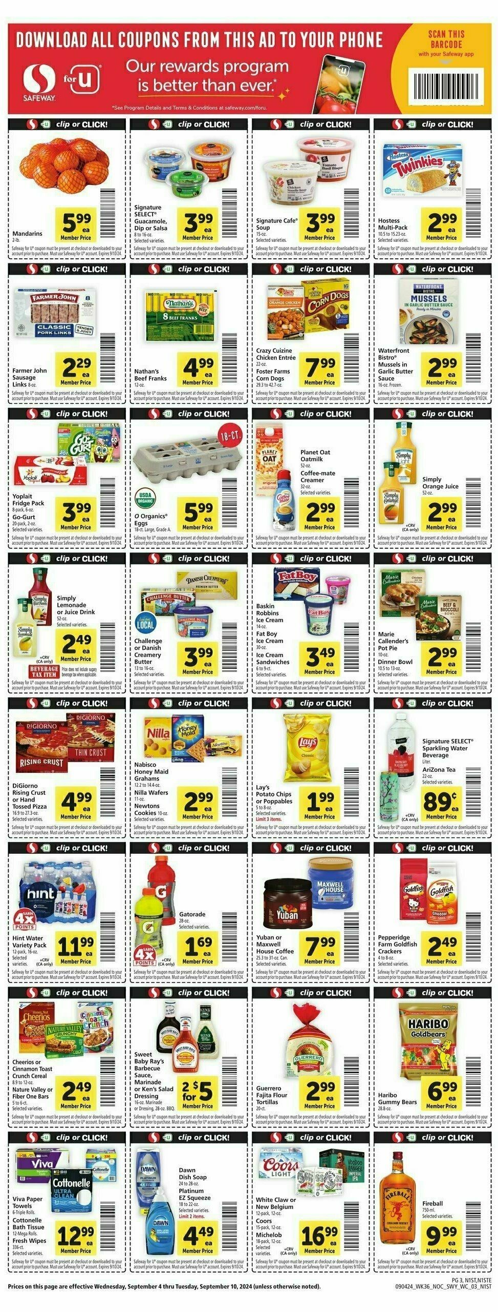 Safeway Weekly Ad from September 4