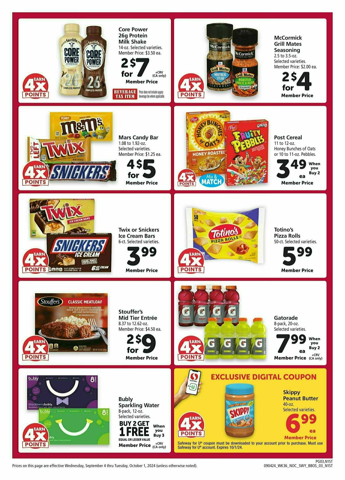 Safeway Big Book of Savings Weekly Ad from September 4