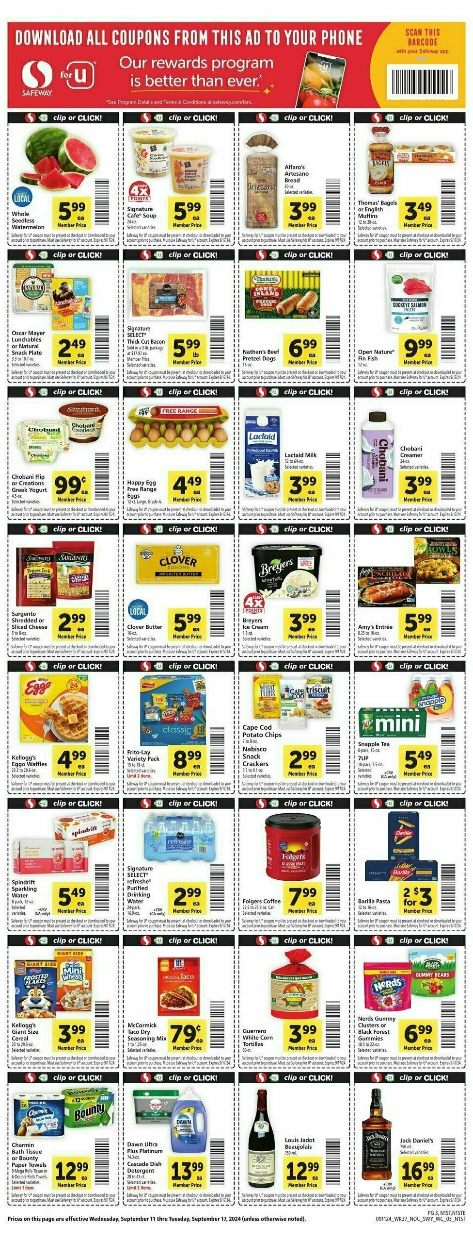 Safeway Weekly Ad from September 11