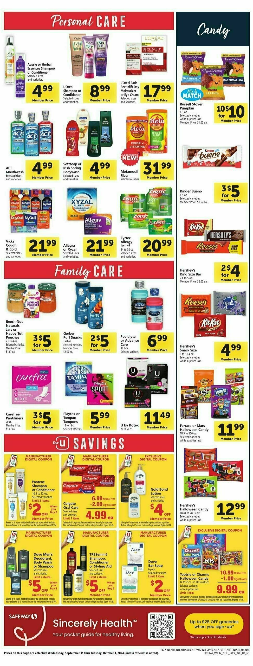 Safeway Weekly Ad from September 11