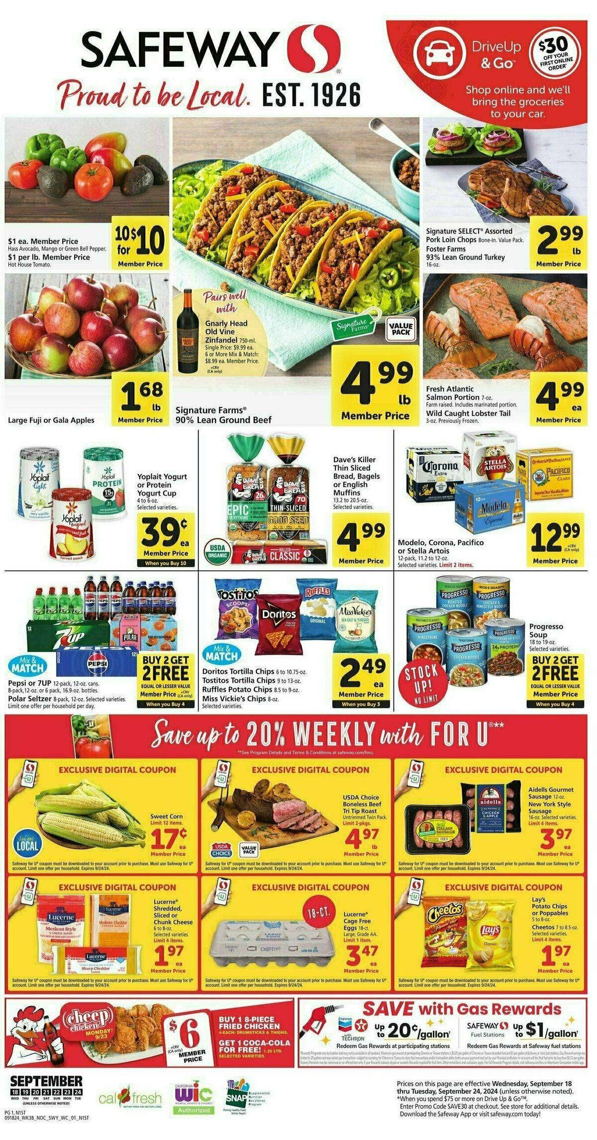 Safeway Weekly Ad from September 18