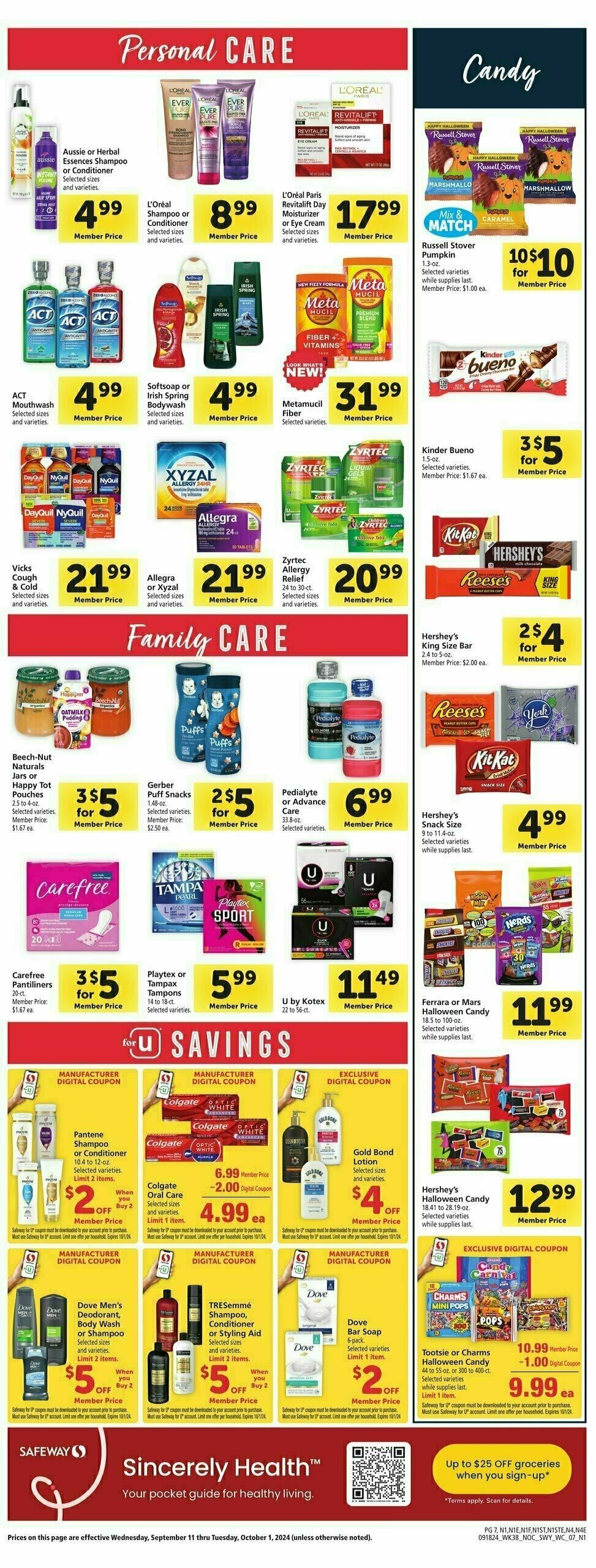 Safeway Weekly Ad from September 18