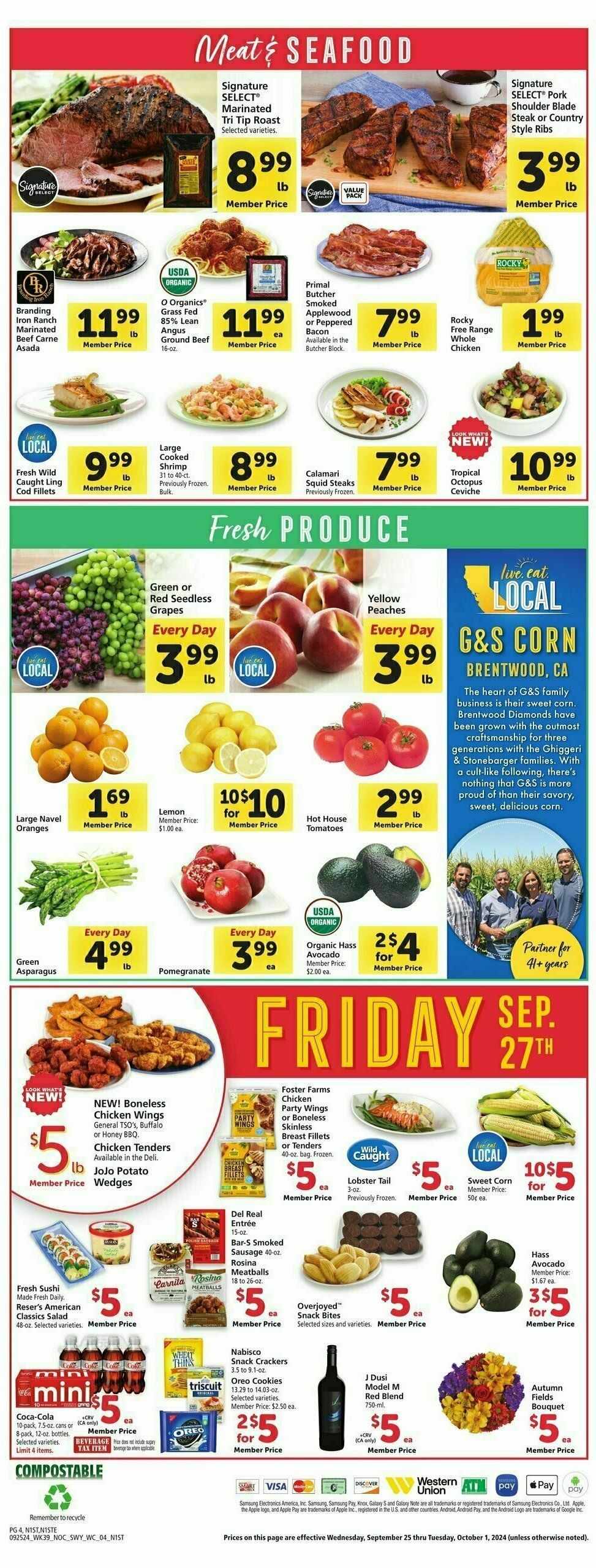 Safeway Weekly Ad from September 25