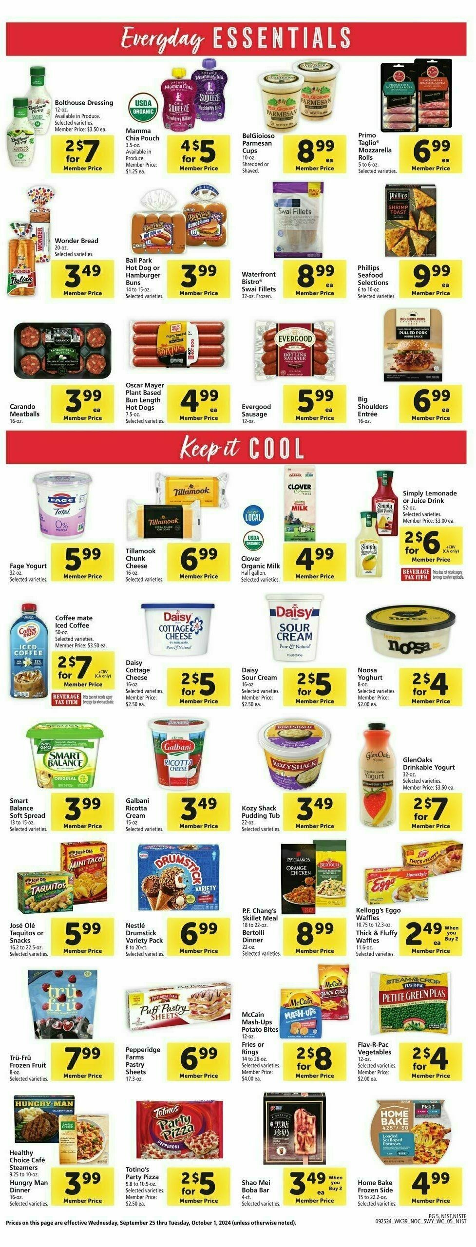 Safeway Weekly Ad from September 25