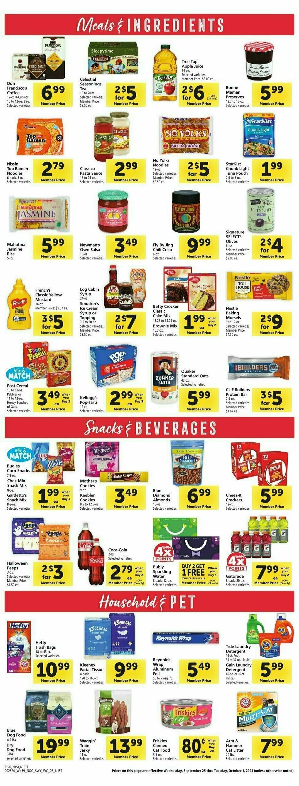 Safeway Weekly Ad from September 25