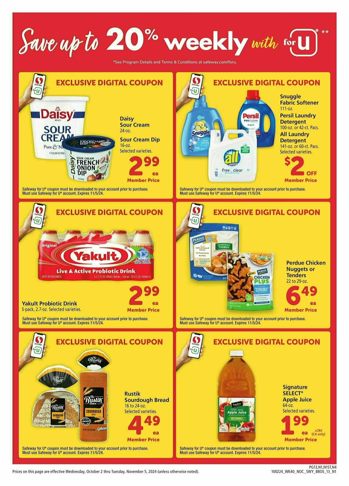 Safeway Big Book of Savings Weekly Ad from October 2