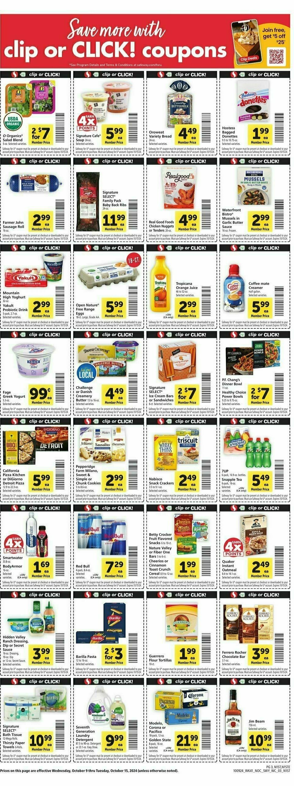 Safeway Weekly Ad from October 9