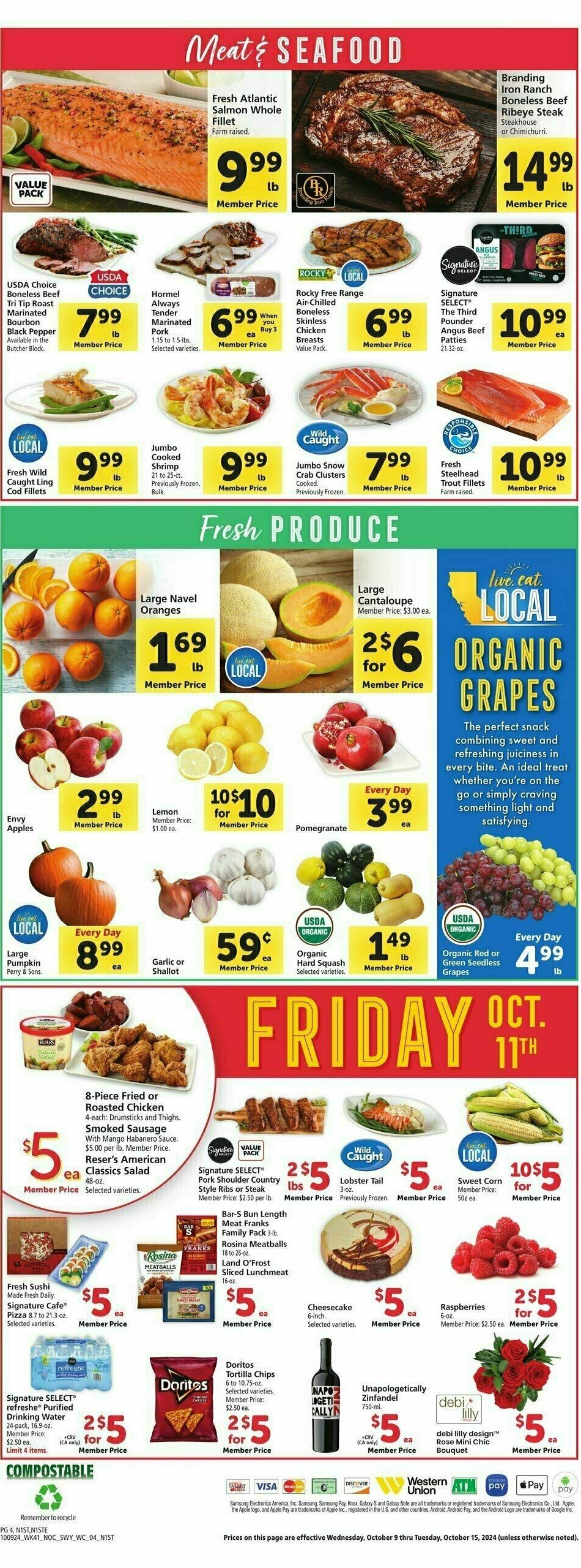 Safeway Weekly Ad from October 9