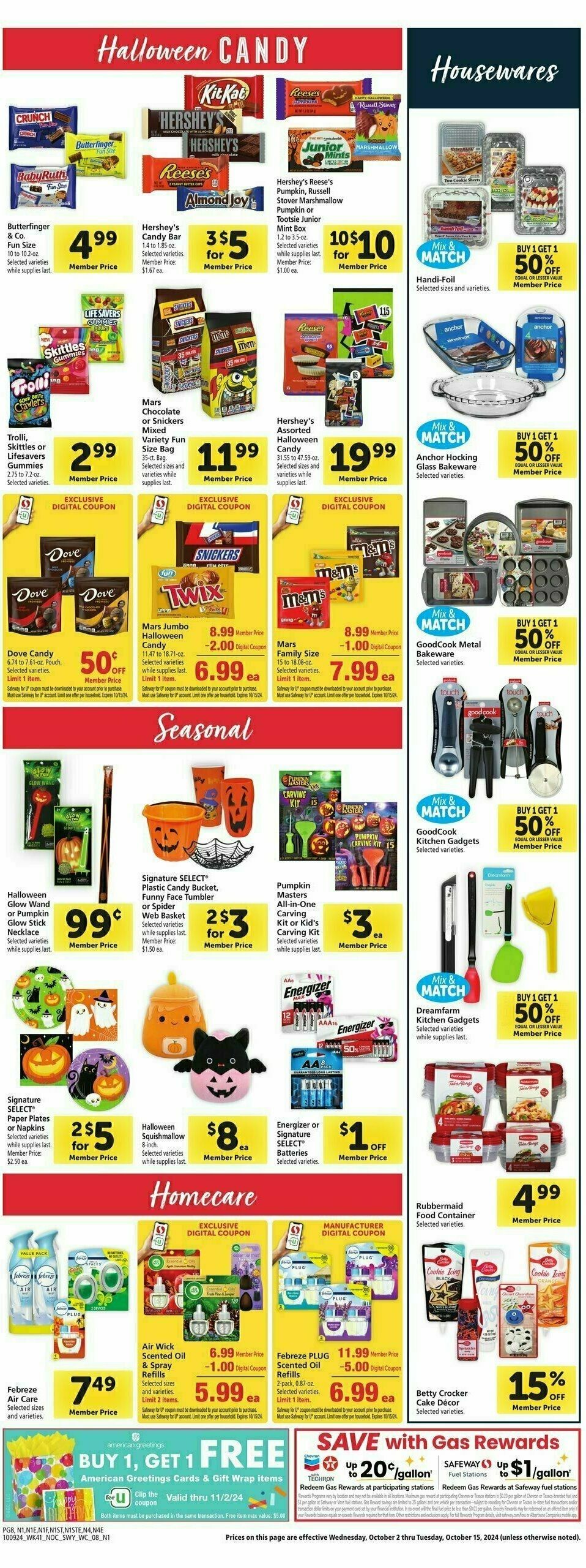 Safeway Weekly Ad from October 9