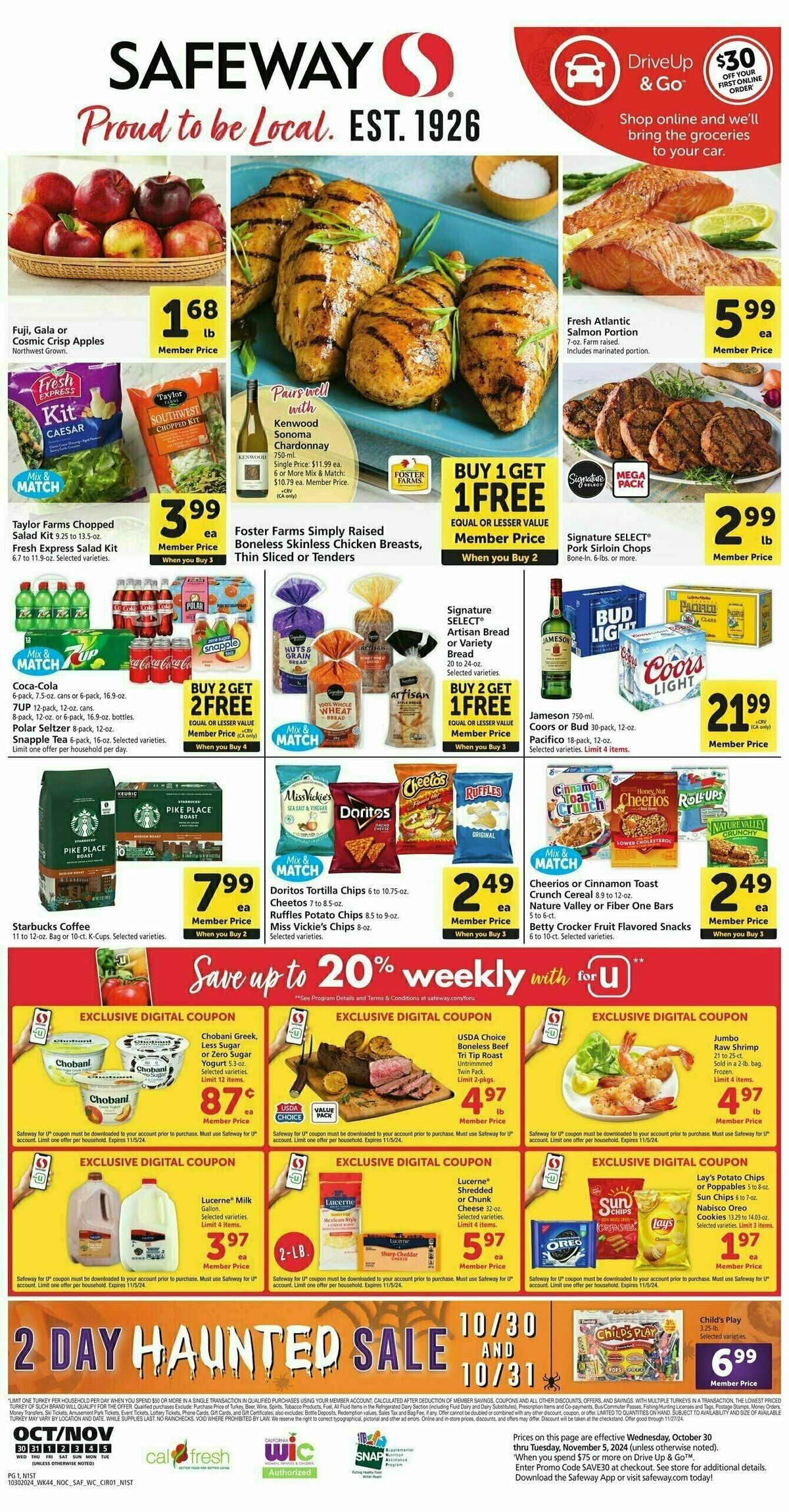 Safeway Weekly Ad from October 30