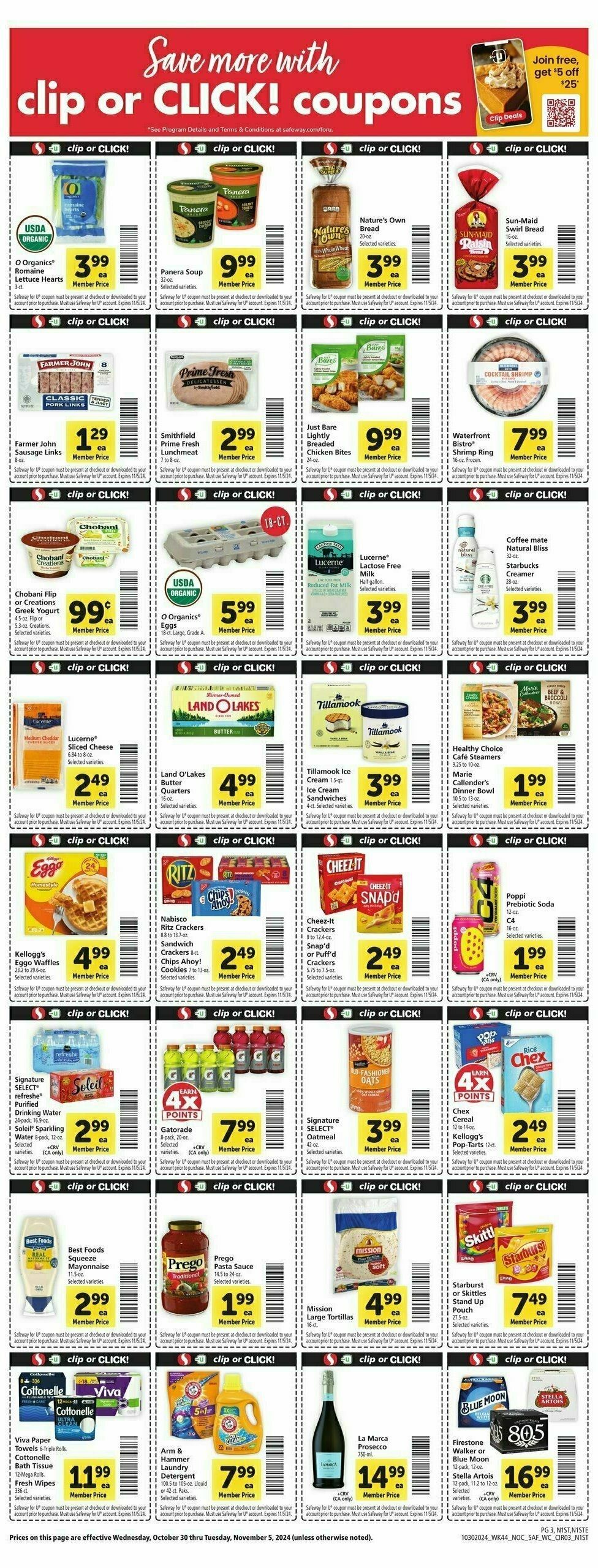 Safeway Weekly Ad from October 30