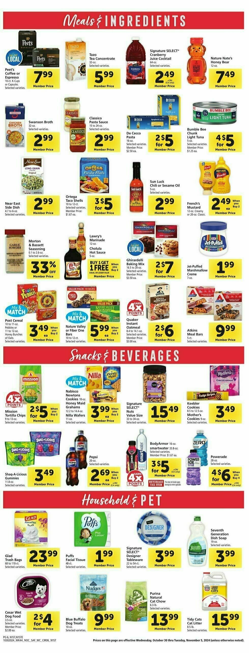 Safeway Weekly Ad from October 30