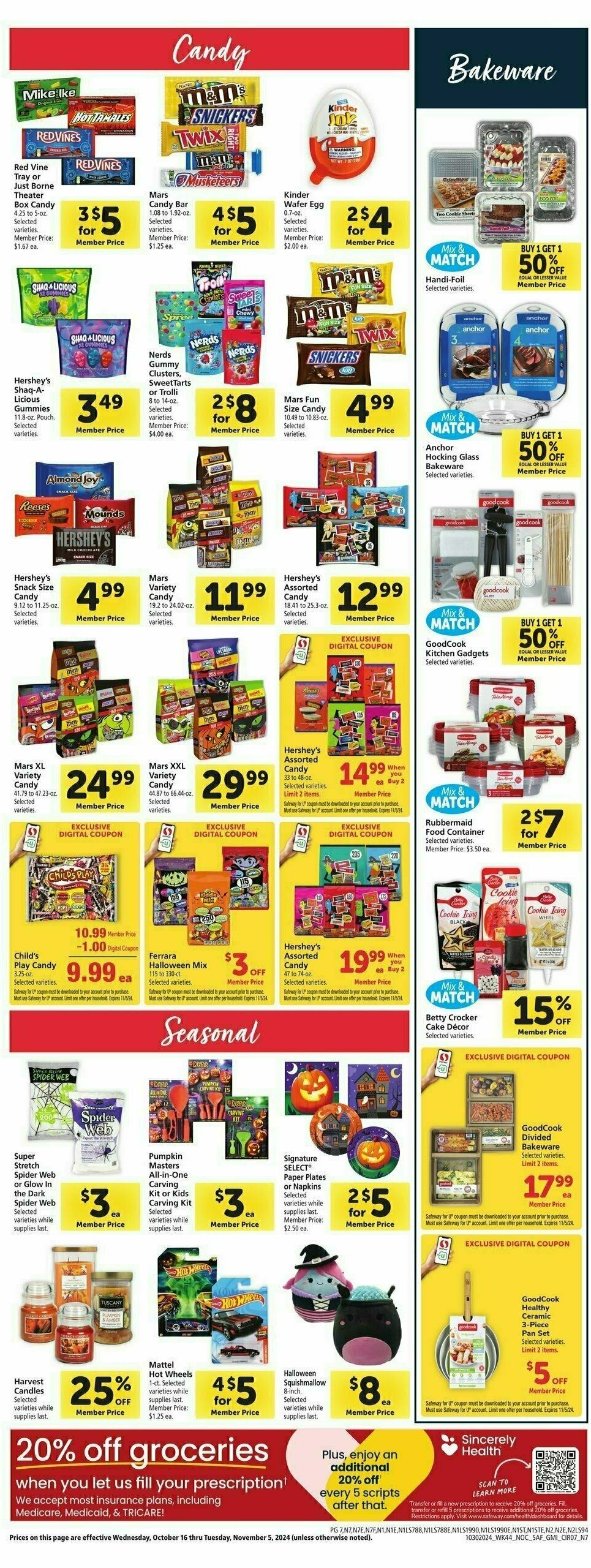 Safeway Weekly Ad from October 30