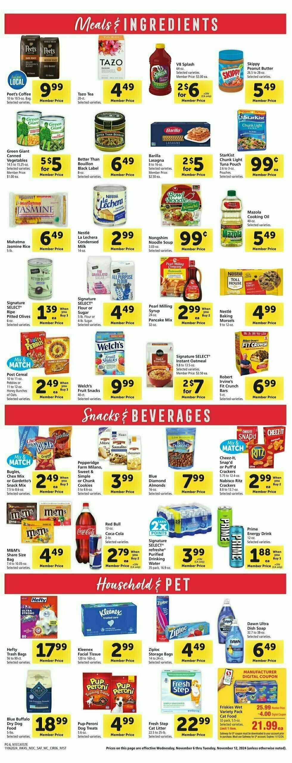 Safeway Weekly Ad from November 6