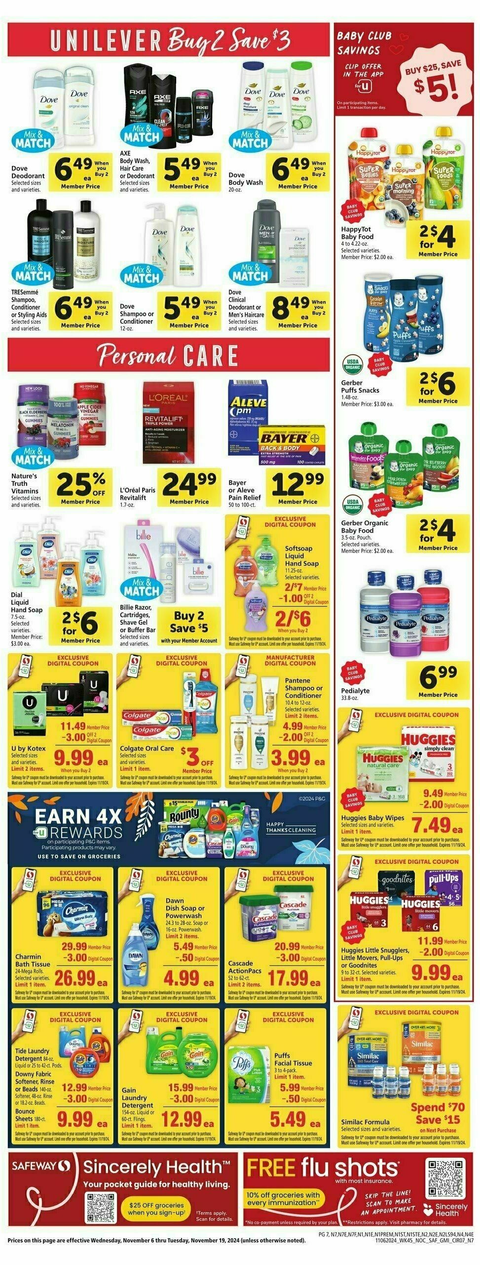 Safeway Weekly Ad from November 6