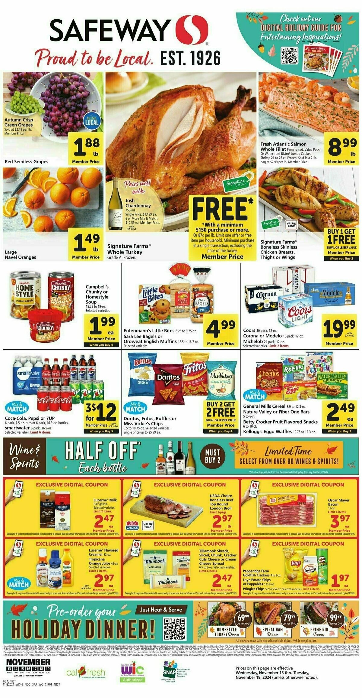 Safeway Weekly Ad from November 13