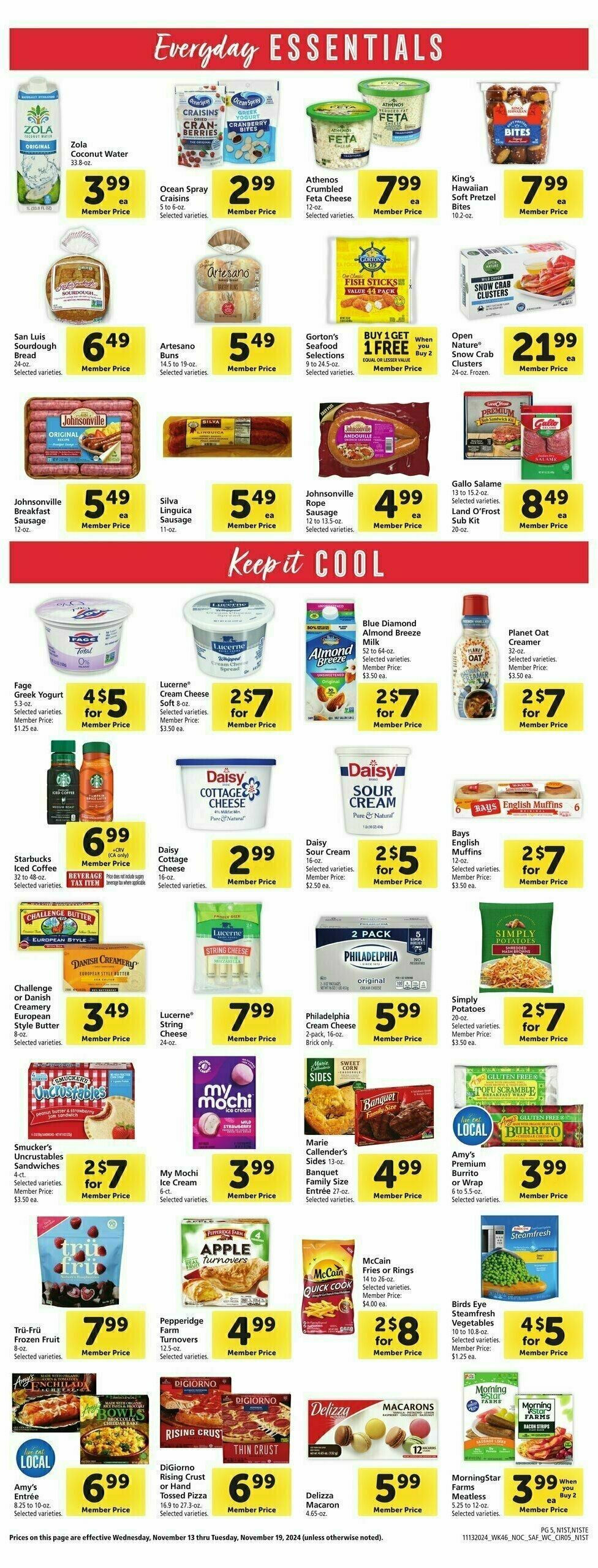 Safeway Weekly Ad from November 13