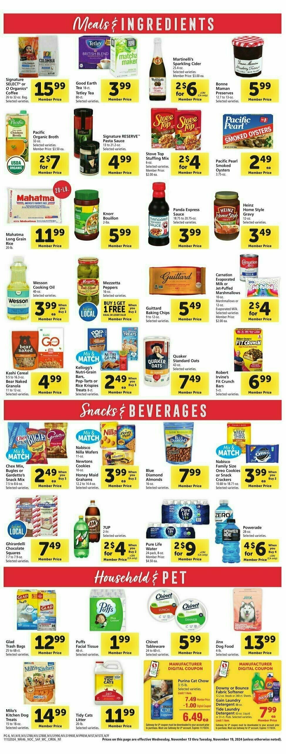 Safeway Weekly Ad from November 13