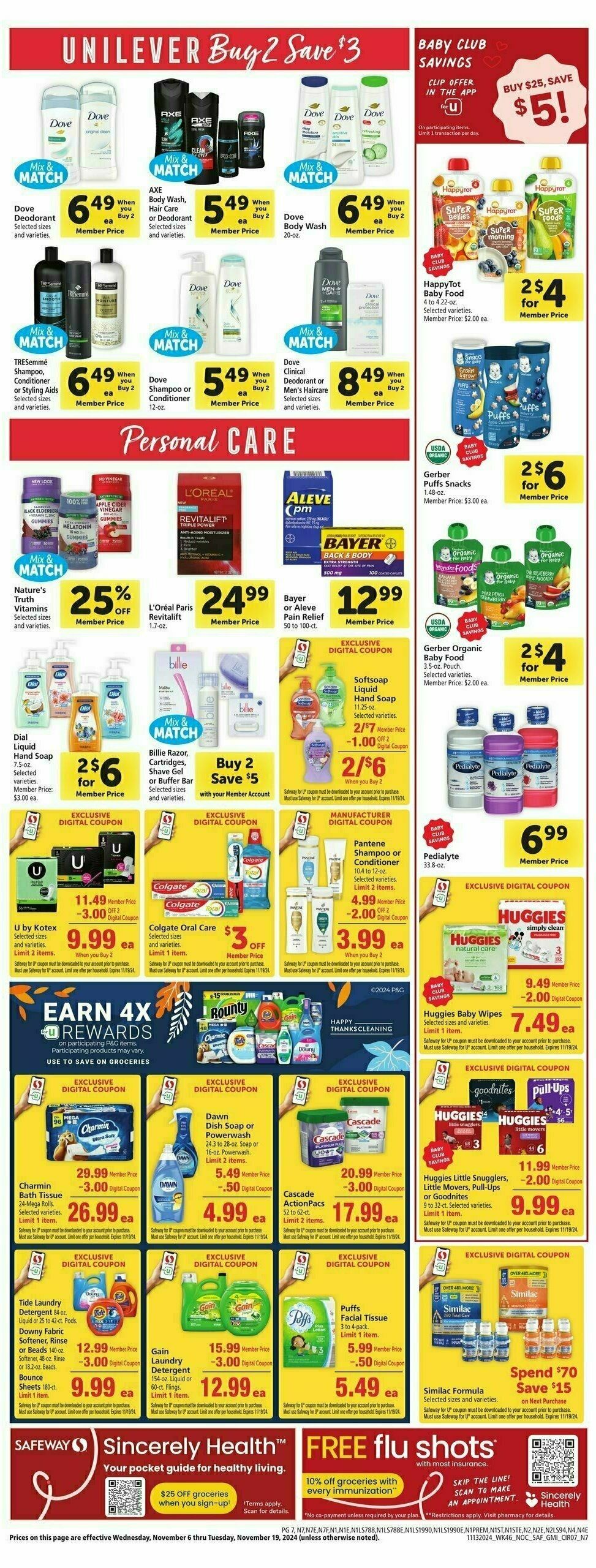 Safeway Weekly Ad from November 13