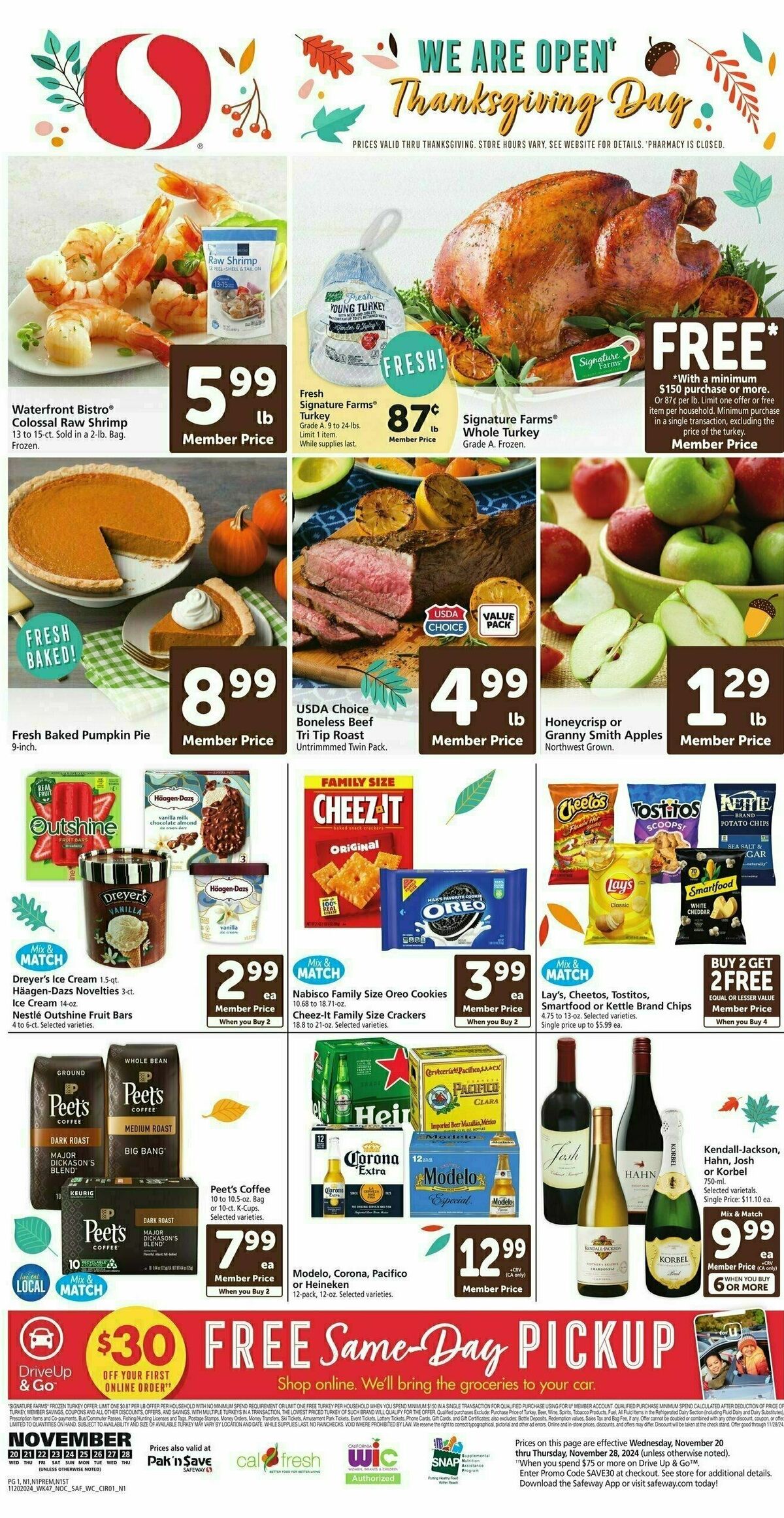 Safeway Weekly Ad from November 20