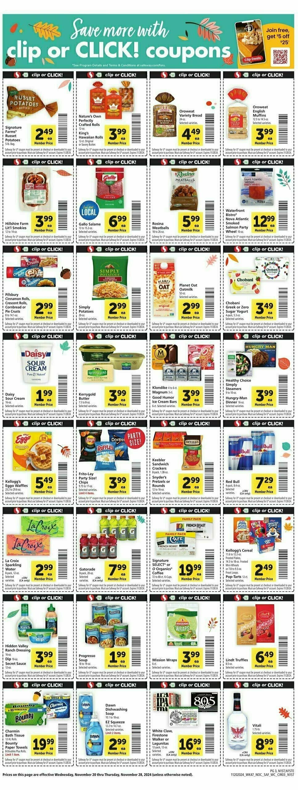 Safeway Weekly Ad from November 20