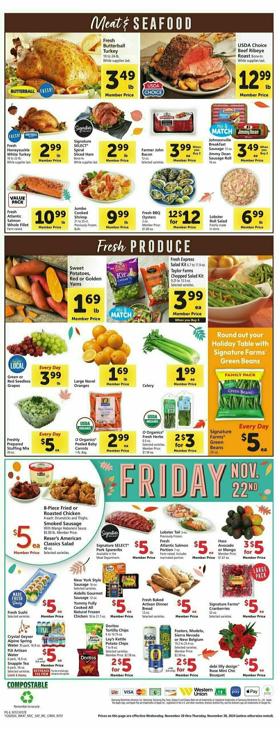 Safeway Weekly Ad from November 20