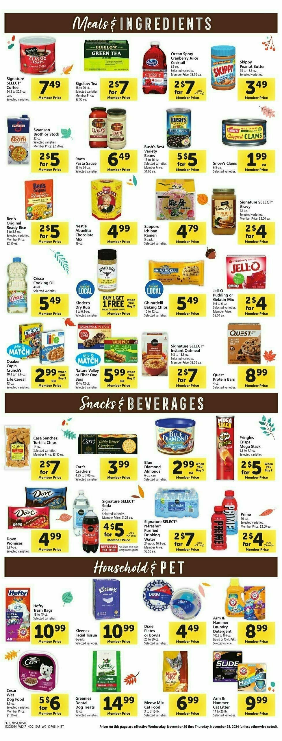 Safeway Weekly Ad from November 20