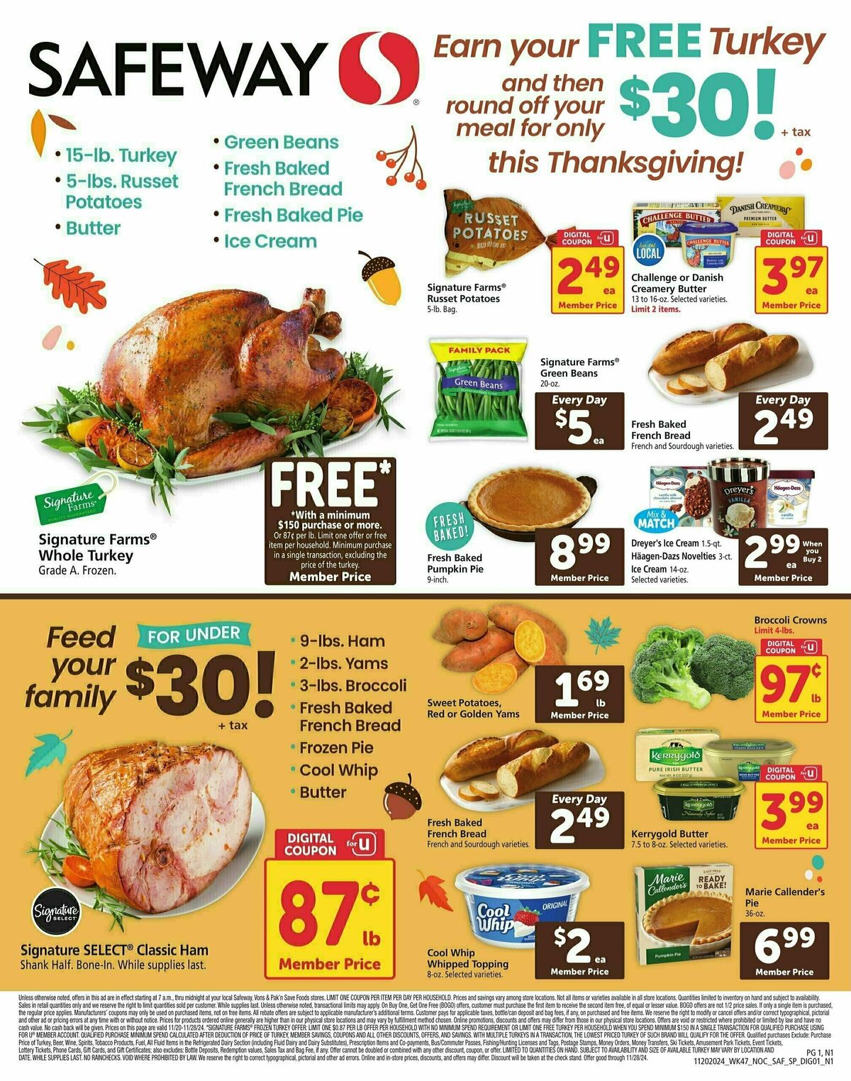 Safeway Specialty Publication Weekly Ad from November 20