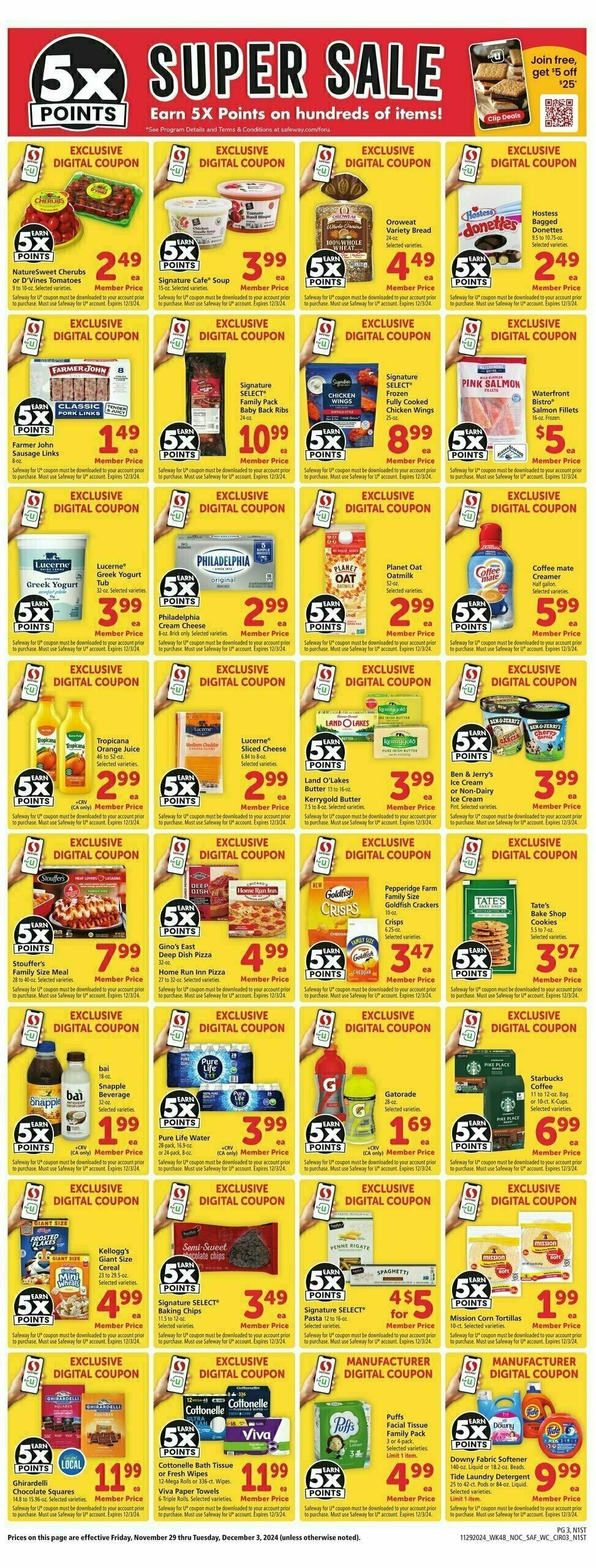 Safeway Weekly Ad from November 29