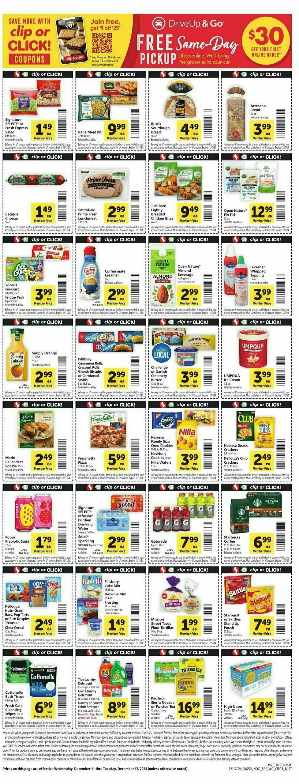 Safeway Weekly Ad from December 11