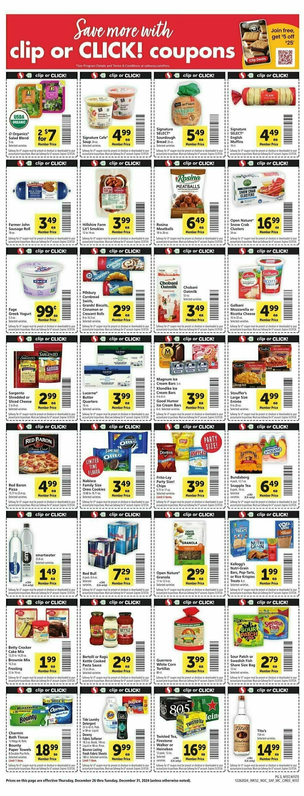 Safeway Weekly Ad from December 26