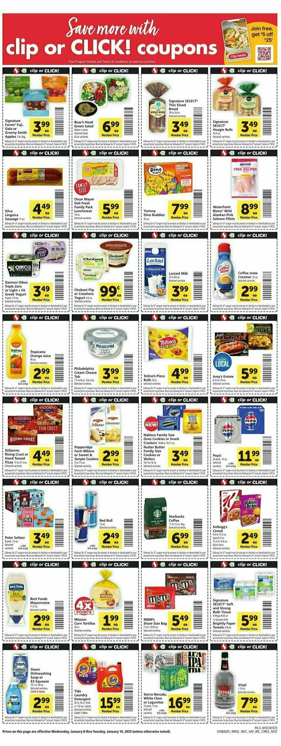 Safeway Weekly Ad from January 8