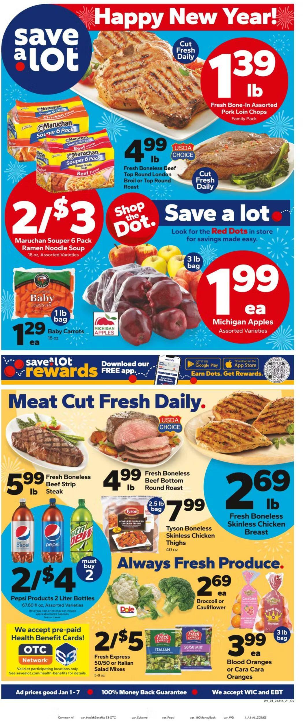 Save A Lot Weekly Ad from January 1