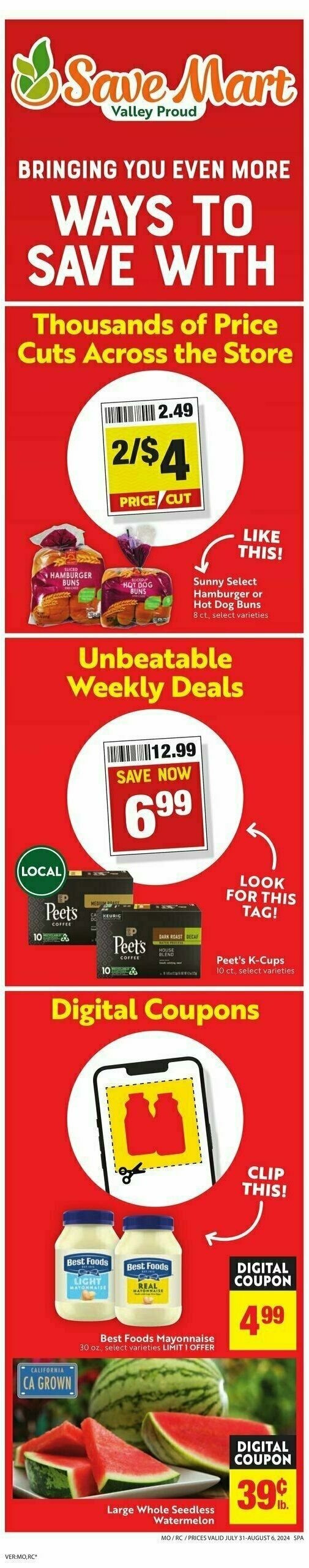 Save Mart Weekly Ad from July 31