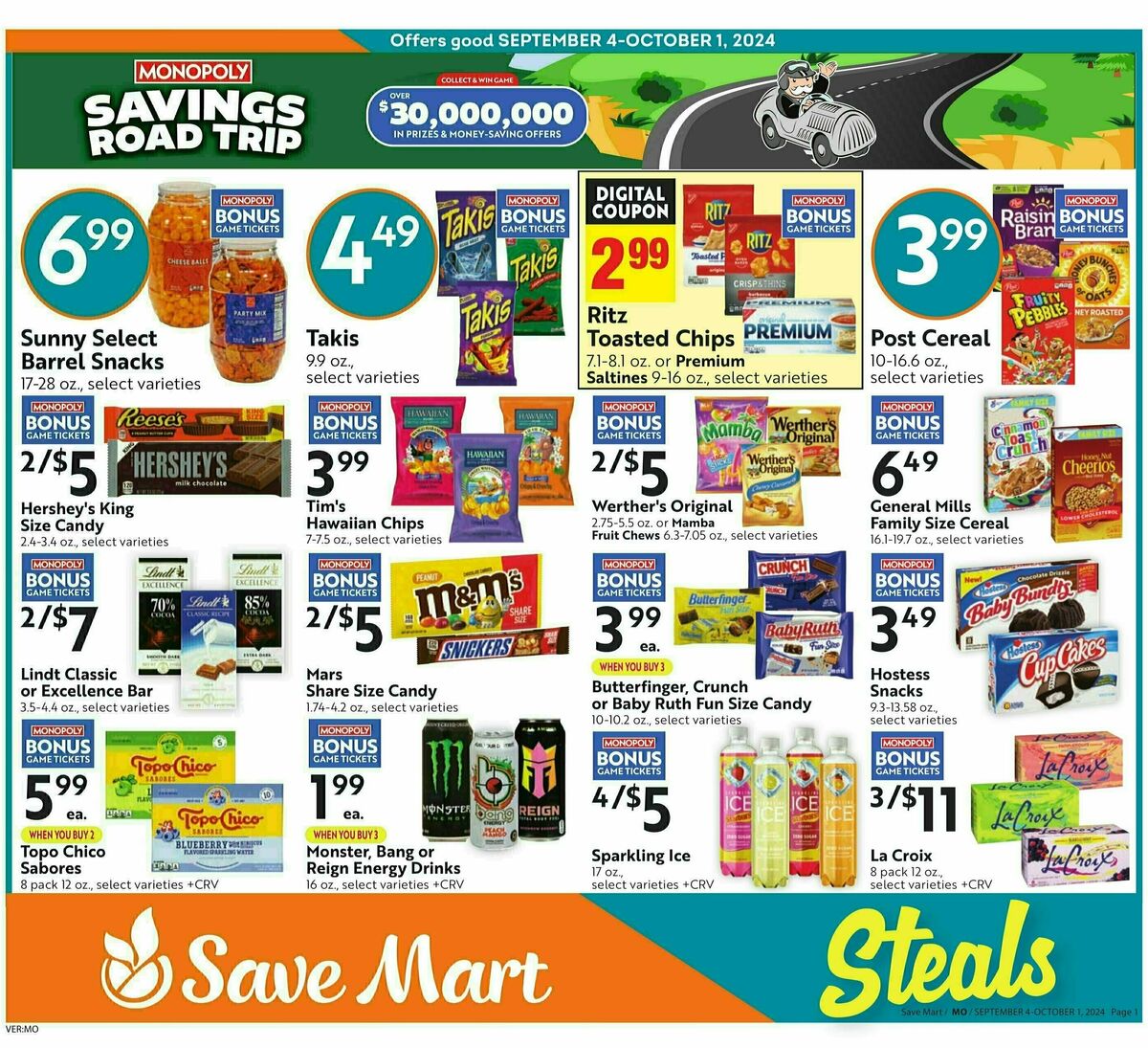 Save Mart Big Monthy Deals Weekly Ad from September 4