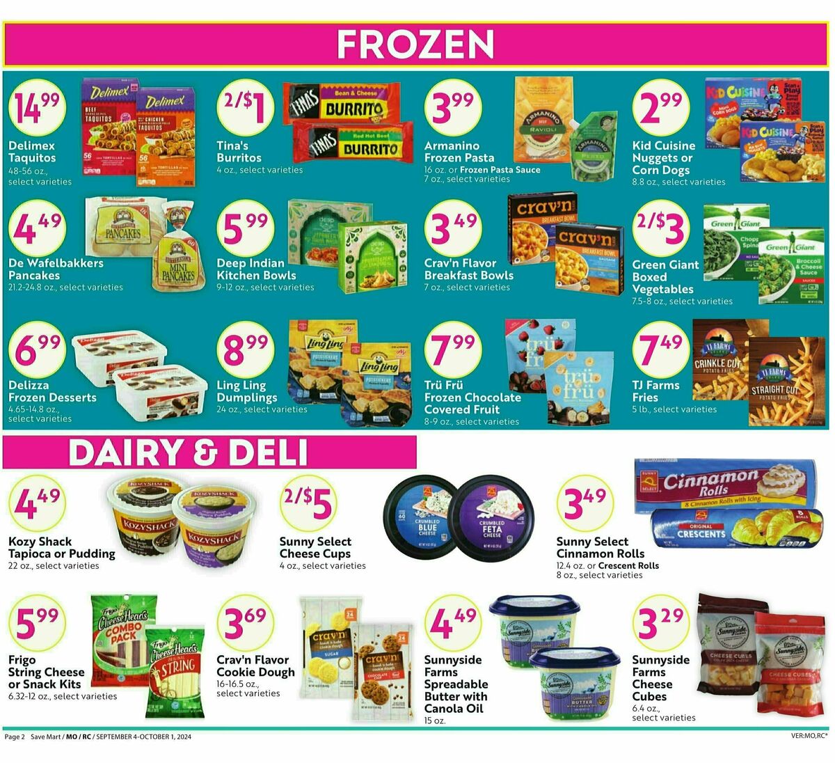 Save Mart Big Monthy Deals Weekly Ad from September 4