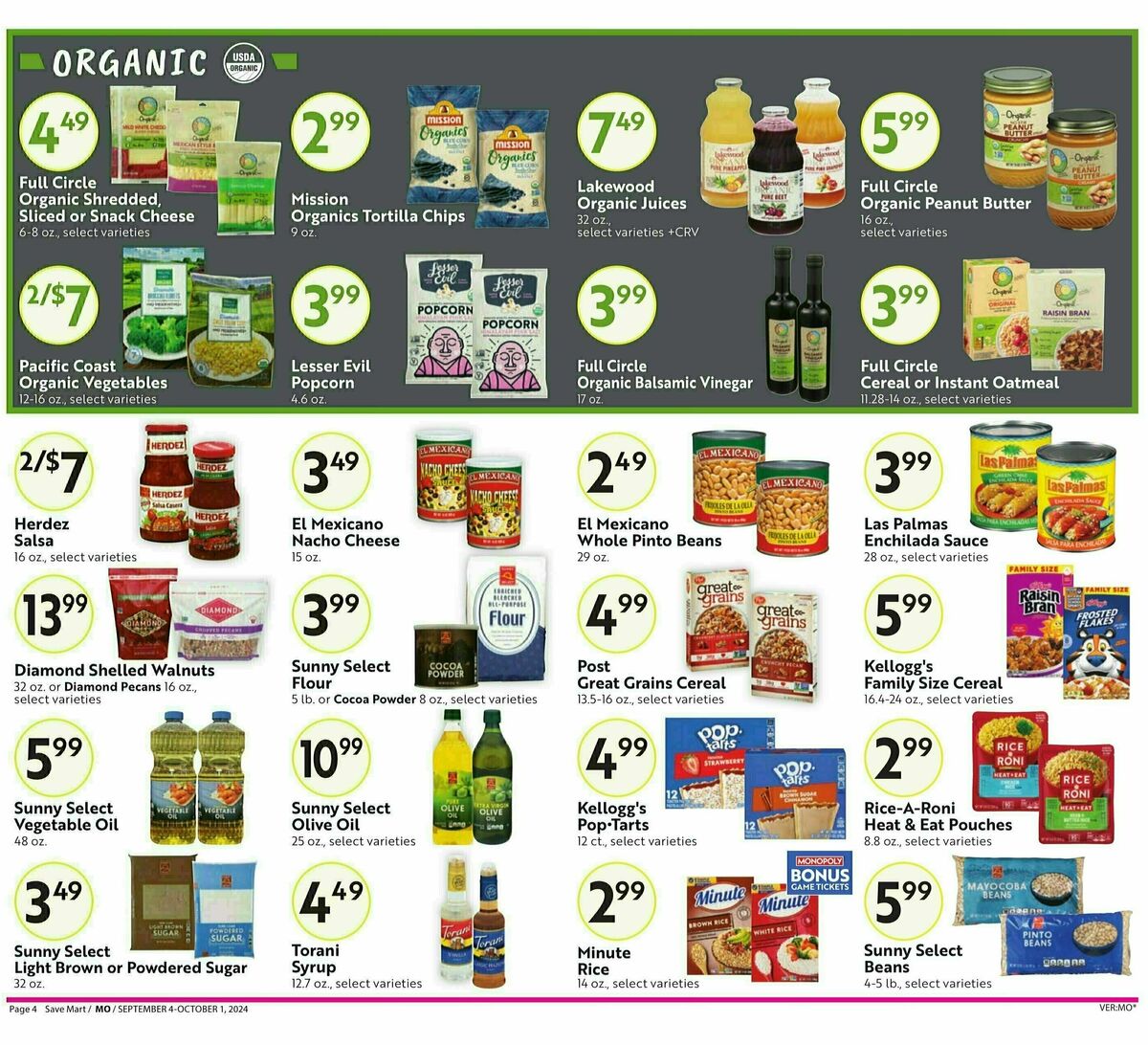 Save Mart Big Monthy Deals Weekly Ad from September 4