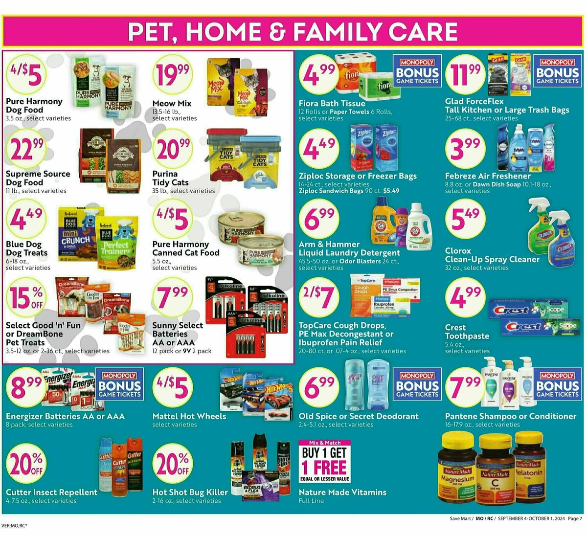 Save Mart Big Monthy Deals Weekly Ad from September 4