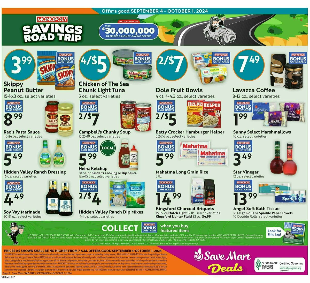 Save Mart Big Monthy Deals Weekly Ad from September 4