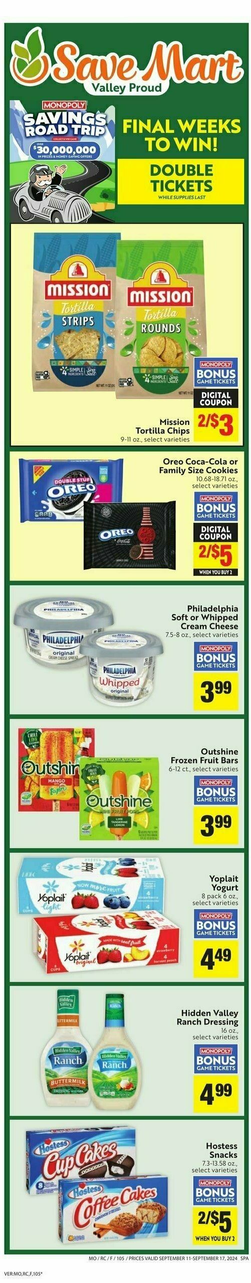 Save Mart Weekly Ad from September 11