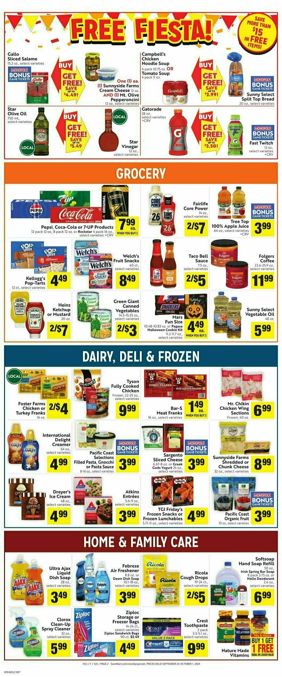 Save Mart Weekly Ad from September 25