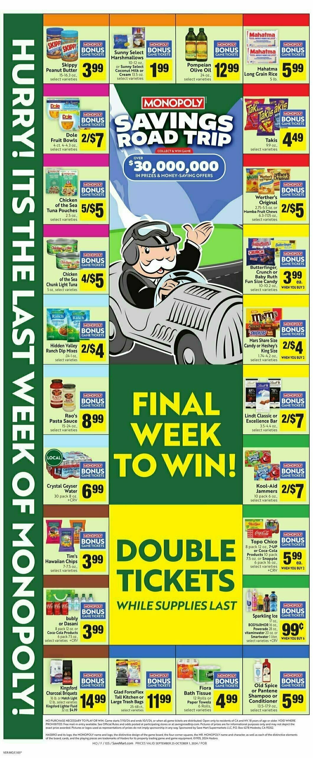 Save Mart Weekly Ad from September 25