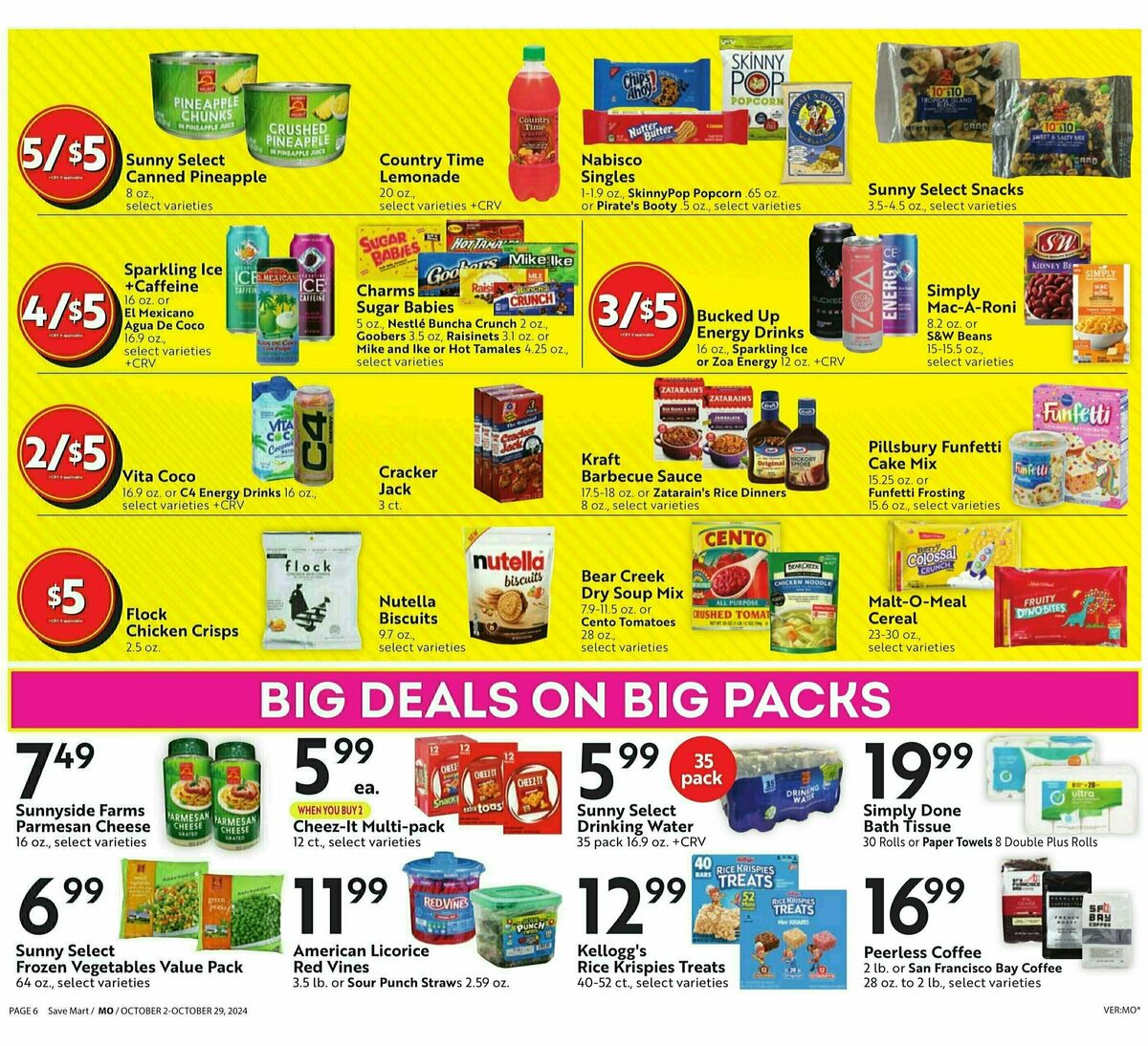 Save Mart Big Monthy Deals Weekly Ad from October 2