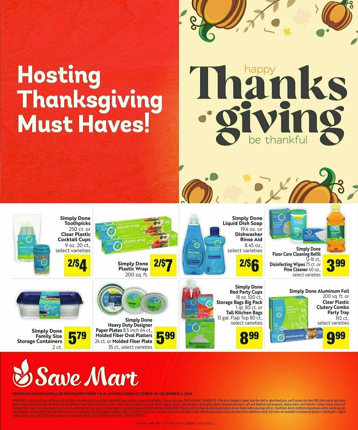 Save Mart Save Even More Weekly Ad from October 30