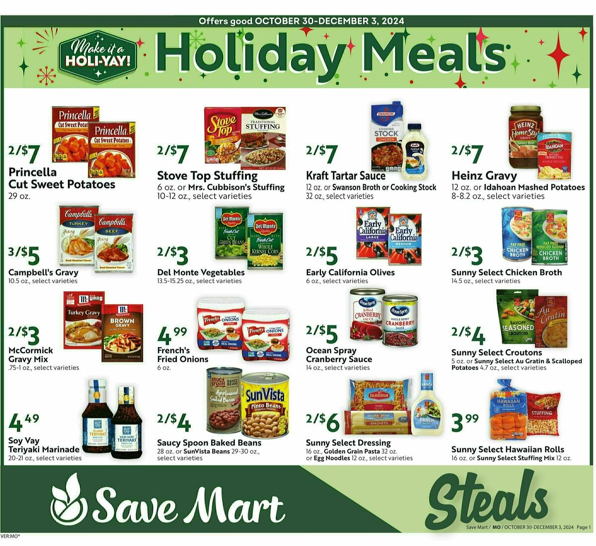 Save Mart Big Monthy Deals Weekly Ad from October 30