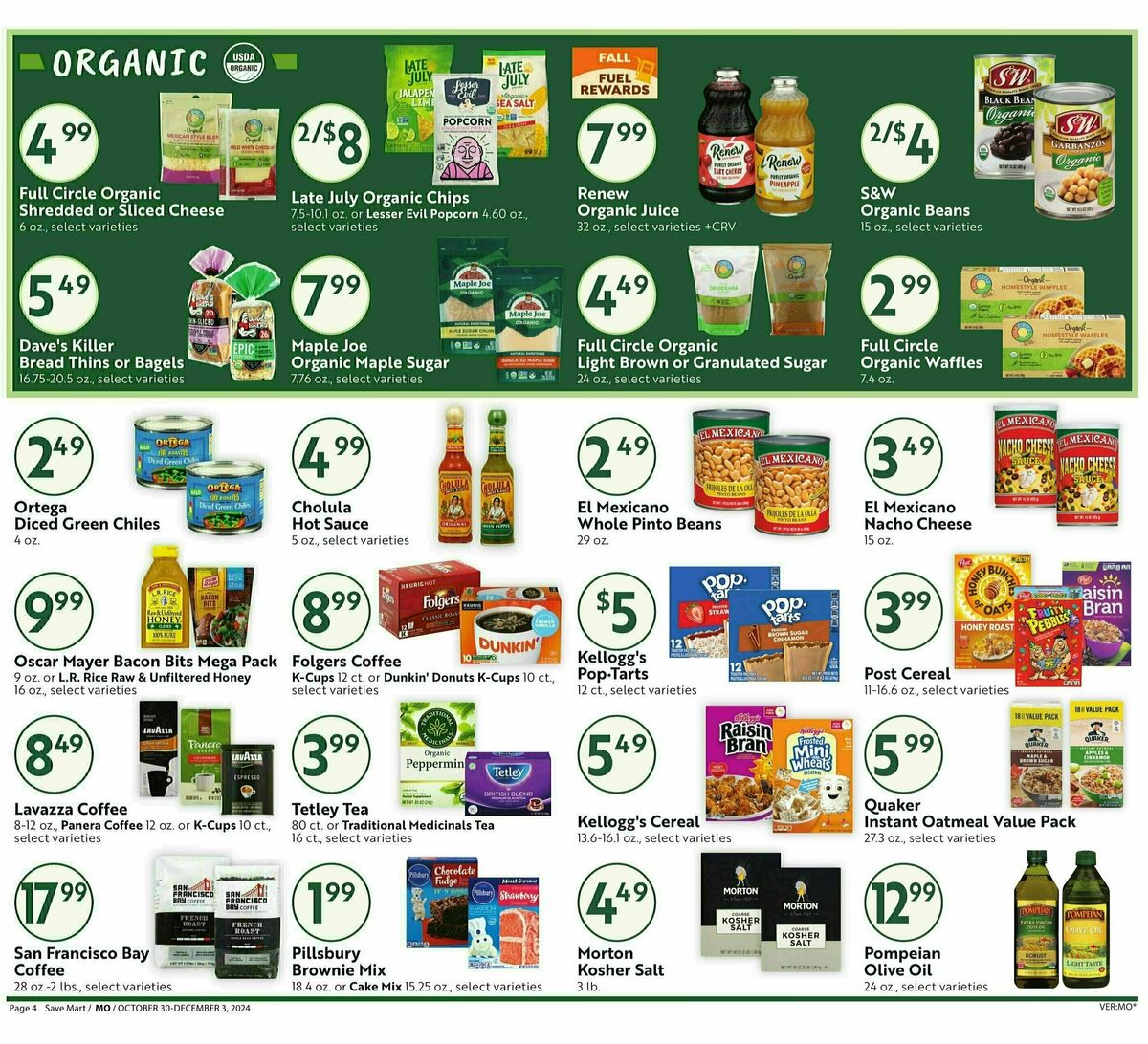 Save Mart Big Monthy Deals Weekly Ad from October 30