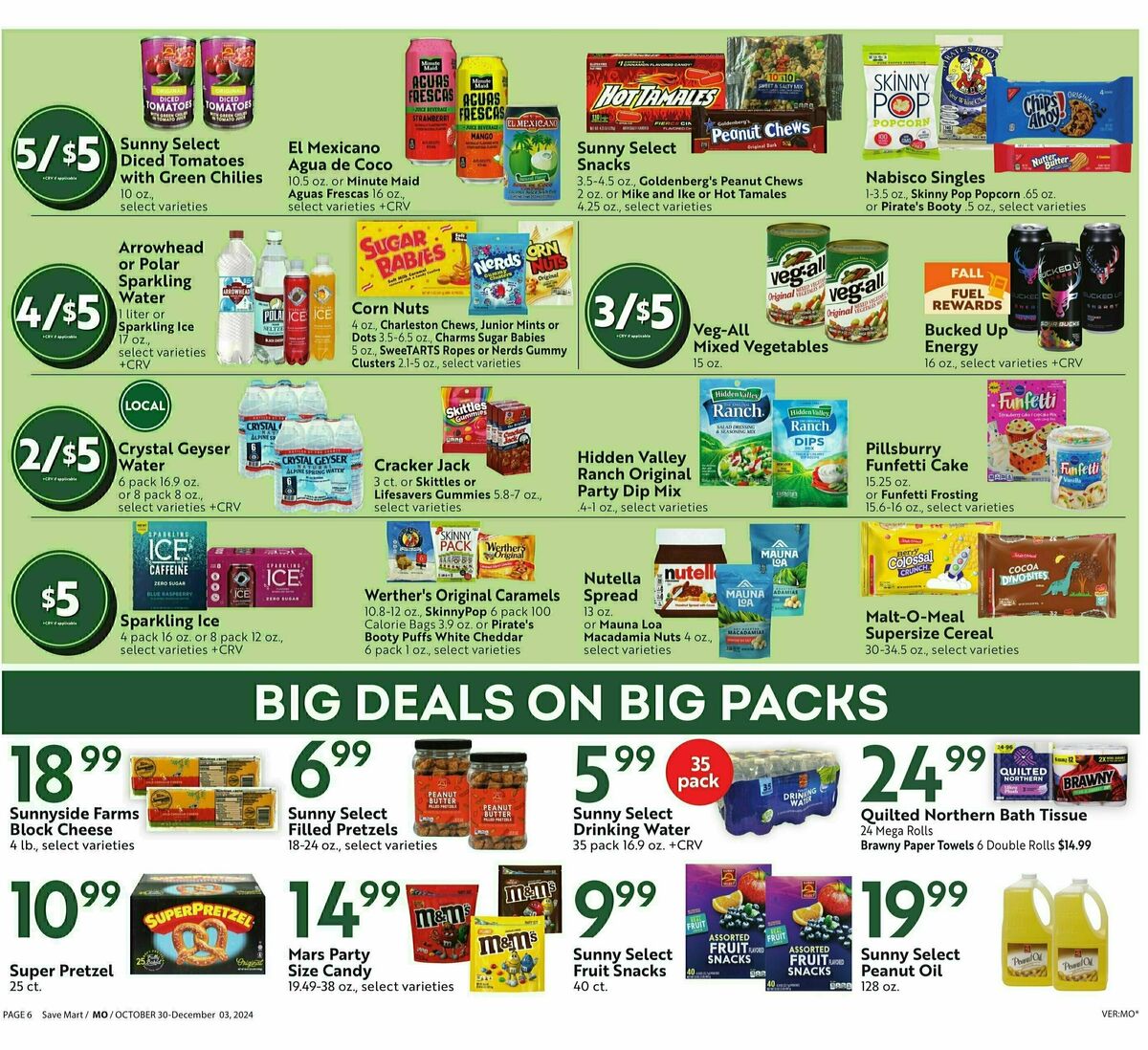 Save Mart Big Monthy Deals Weekly Ad from October 30